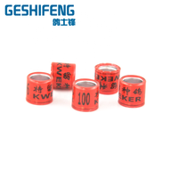 Geshifeng Bague colorée de 8mm à l'intérieur de 10.3mm de hauteur Bague aigle canari Anneaux de pigeon Bande de jambe de volaille Anneau de pied de poulet