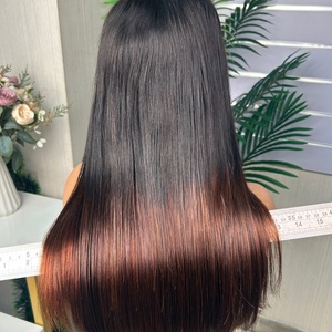 Color 1b/4# Wholesale Brazilian Silky Straight Glueless 5*5 Lace <b>Closure</b> <b>Wig</b> 100% Virgin Cuticle Aligned Human Hair <b>Wigs</b> - Product Image 1