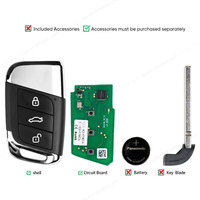 Clé intelligente Autel IKEY IKEYVW003AL 3 boutons pour VW Standard Independent Utilisé avec la programmation de clé de voiture Altra KM100 IM508S IM608S II