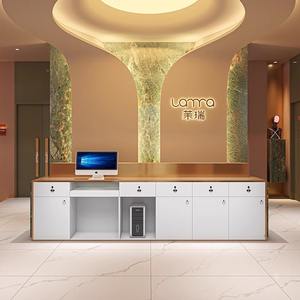 Mostrador de Recepción Moderno <span class=keywords><strong>y</strong></span> Minimalista para Hotel, Empresa, Salón de Belleza, Estudio de Yoga, Club, con Superficie de Mármol - Product Image 6