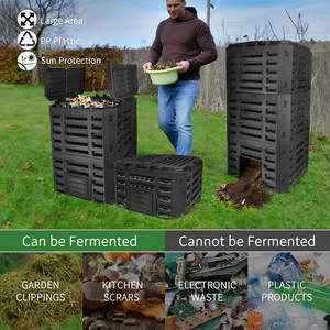 Poubelle de compostage de cuisine écologique toutes saisons Composteur de jardin extérieur Composteur de déchets 180L Poubelle de composteur de jardin en plastique - Product Image 5