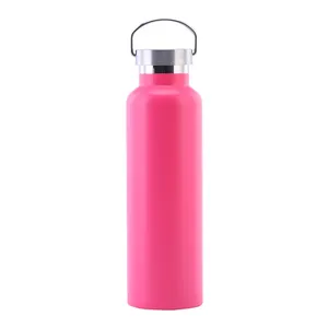 Customized 12/17/20/25/32oz Double Wall Stainless Steel Vacuum Flask Insulated Drink Bottle Thermos Sport Water Bottle With Lid