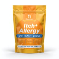 Gubeyka OEM Probiotiques anti-allergie pour chiens et chats avec levure de bière et vitamines pour les démangeaisons cutanées, les problèmes d'oreilles, la léchage des pattes et les allergies saisonnières
