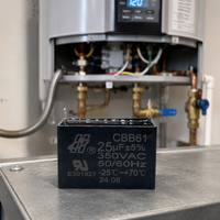 Condensateur de moteur AC CBB61 250VAC-450VAC certifié CQC/TUV/VDE/UL/BIS -40°C~105°C pour chauffe-eau, système de ventilation, hotte aspirante