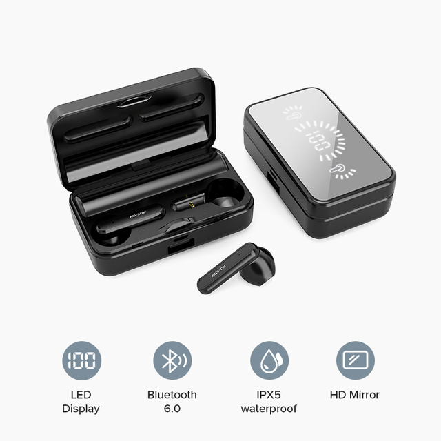 China Wholesale Running TWS Bluetooth Earphones Non Noise Cancelling LED Display