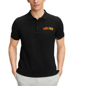 Wholesale Men's <b>Skin</b> Fit Sport for Shirt 100% Cotton Solid Color Embroidered Custom Logo Breathable <b>Short</b> Sleeve High Street - Product Image 1