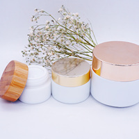 Pot en verre blanc 2oz pour emballage cosmétique, vente en gros