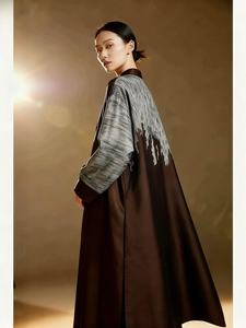 ムスリムカーディガンアバヤ、花柄ジャカードタフタ生地、イスラム教徒の服装、控えめなサウジアラビアとドバイのアバヤ、パネルデザイン - Product Image 5