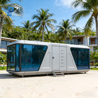 Casa Cápsula Espacial de Lujo Completamente Amueblada, Cápsula Espacial Móvil para Glamping, Resort y Hotel con Ventana Panorámica