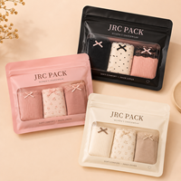 Sacs d'emballage en plastique Doypack à fermeture éclair avec finition mate personnalisée pour sous-vêtements et chaussettes, emballage transparent pour culottes