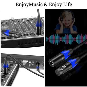 Cable de audio XLR macho a hembra de 3 núcleos con cancelación de ruido para micrófono y altavoz para uso en audio y video - Product Image 3