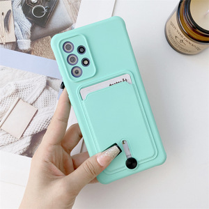 Custodia Morbida in Silicone con Slot Porta Carte Colore Caramella per <span class=keywords><strong>Samsung</strong></span> <span class=keywords><strong>Galaxy</strong></span> <span class=keywords><strong>A32</strong></span> A52 A72 A82 A51 A71, <span class=keywords><strong>Cover</strong></span> Morbida a Portafoglio - Product Image 4