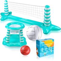 Structure gonflable de volley-ball aquatique, objectif flottant gonflable, jeu de divertissement familial et pour enfants, jouet aquatique interactif