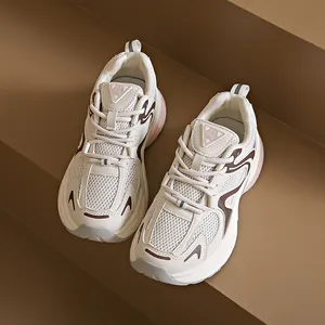 2023 Phụ Nữ Dày Dưới Giày Thể Thao Chiều Cao Tăng Lưới Trên Cao Nền Tảng Phụ Nữ Chunky Sneakers