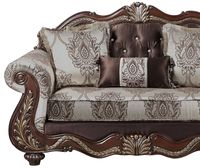 Nouvel ensemble de canapés sectionnels en tissu marron, design traditionnel européen, rembourrés carrés, pour salons d'hôtels et de villas