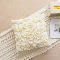Nouvelle Nappe Carrée Légère de Luxe Faite à la Main, Style Instagram, Double Couche, Motif Feuille Uni, Patchwork en Polyester