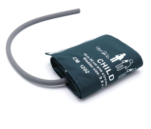 Manguito <span class=keywords><strong>NIBP</strong></span> de nailon verde reutilizable, tubo doble de 18-26 cm, manguito de presión arterial de vejiga pediátrica/infantil para uso hospitalario - Product Image 6