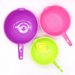 Ensemble de bols de bonne qualité, 4 en <span class=keywords><strong>1</strong></span>, lavage des fruits et légumes, <span class=keywords><strong>passoire</strong></span> à aliments avec longue poignée, pour lavage des légumes, avec séparateur d'œufs - Product Image 3