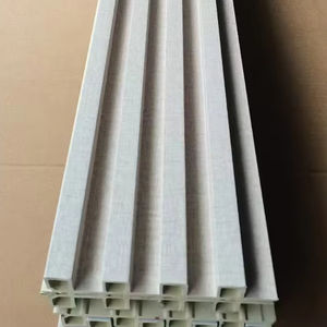 WPC BUCKLE Grille สำหรับห้องน้ำสีเทาผ้าลินินสีดำลายหนังส้มโอดีไซน์ทันสมัยฝาครอบฟิล์มพีวีซีสำหรับตกแต่งภายใน - Product Image 2