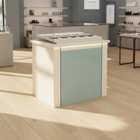 Comptoir de présentation moderne pour le commerce de détail, table de présentation en verre pour showroom, armoire de rangement avec éclairage LED pour la conception de bijouteries et opticiens