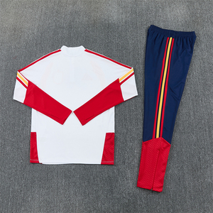 Conjunto de Uniforme de Entrenamiento de Jersey Otoño Invierno 26/27 España, Media Cremallera, Manga Corta, 100% Poliéster, Secado Rápido, Ropa de Fútbol - Product Image 3