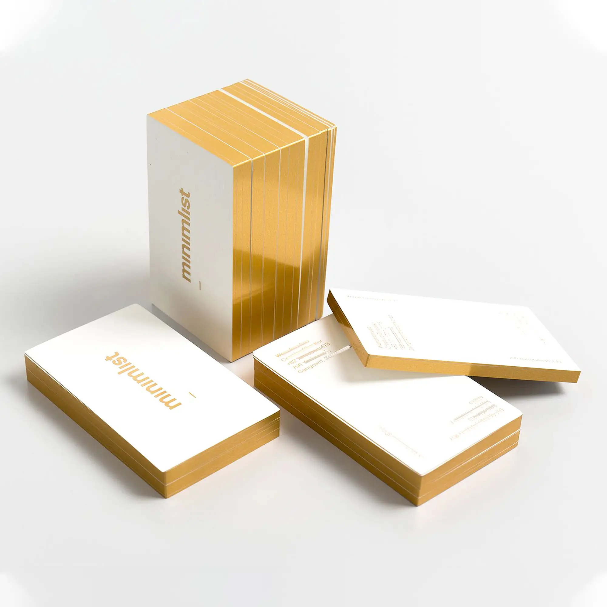 Factory Price Luxury Gold edge Custom Business Card with Logo