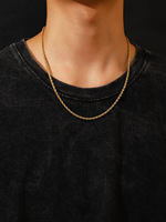 Collier en acier inoxydable pour homme, chaîne torsadée, 2 mm, 3 mm, 4 mm, 5 mm, 6 mm, bijoux hip-hop