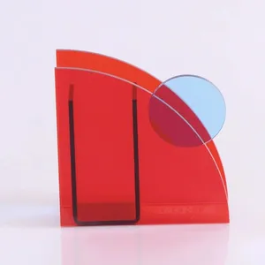 Инновационная Геометрическая акриловая Настольная Ваза красочный Радужный дизайн привлекательное украшение для рабочего стола