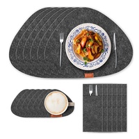 Ensemble de 4 dessous-de-plat en feutre lavables, protège-ustensiles, résistants à la chaleur, écologiques, accessoires de cuisine pour la maison