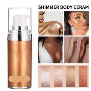 Crème illuminatrice liquide pour le corps à étiquette privée personnalisée, huile chatoyante pour le corps à base de minéraux avec paillettes, maquillage - Product Image 3