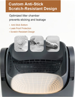 Bac à litière intelligent pour chat en plastique, contrôle par application, nettoyage en un clic, poubelle de 9 L, grande capacité, 3 modes, conception modulaire pour un nettoyage facile