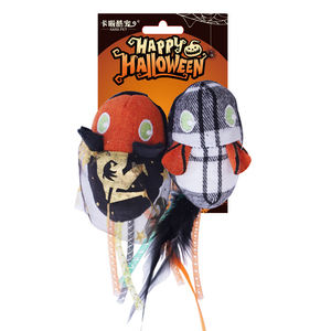 Halloween Custom Pet Plüschtiere Interaktives Spielzeug Cat Feather Teaser Toys - Product Image 6