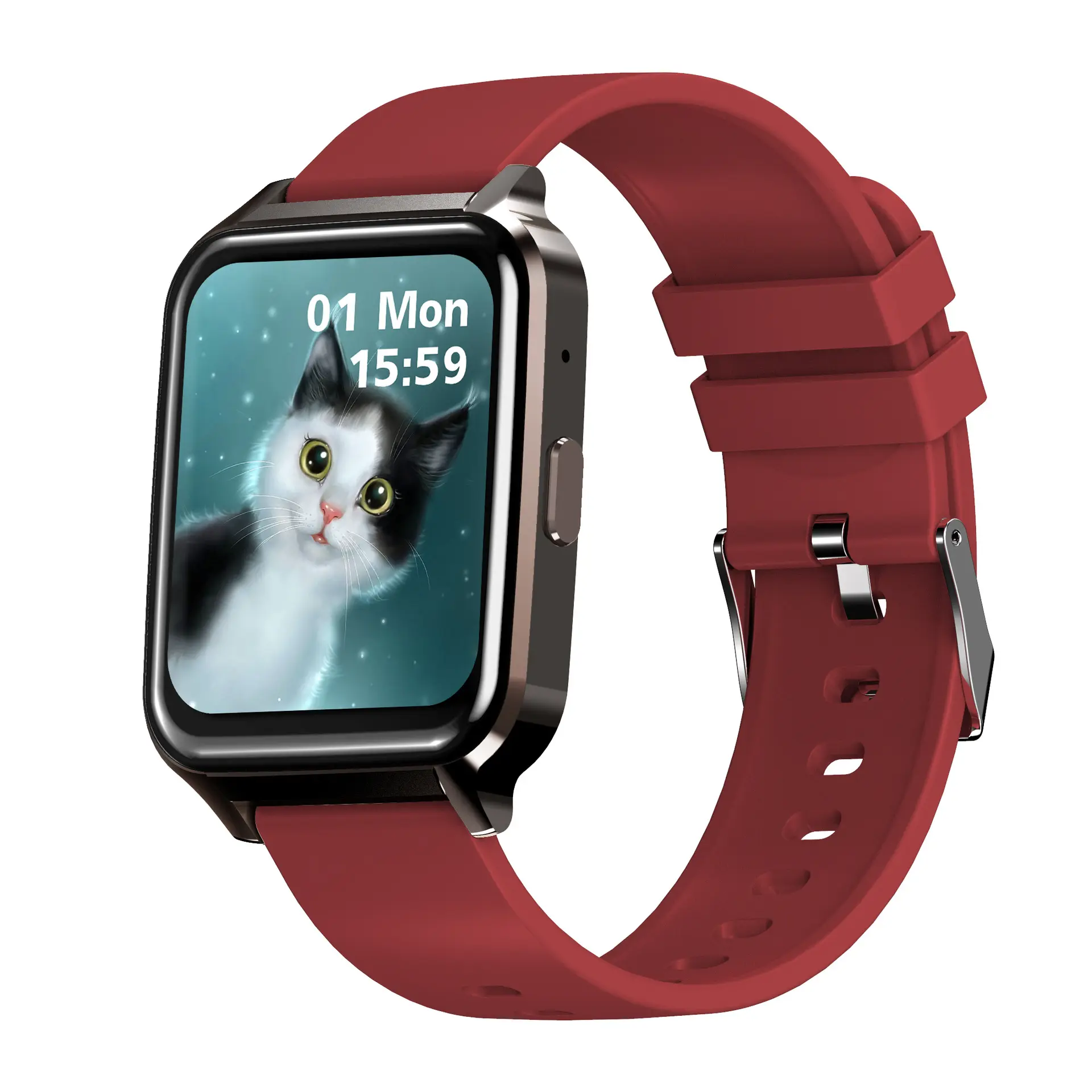 1.72 inch glass screen full touch waterproof IP67 bluetooth calling ZL23 fitness women red fashion smart watch for men