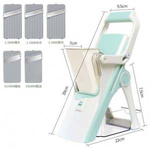 Accessoires de cuisine 2025 : Hachoir multifonction en plastique, trancheuse à légumes pliable en acier, coupe-pommes de terre manuel compatible four - Product Image 3