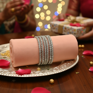 <b>Silver</b> Plated Fashion Jewelry Set with Crystal Stone <b>Bangles</b> | Elegant <b>Bracelet</b> Set for Women and Girls For festive collection - Product Image 3