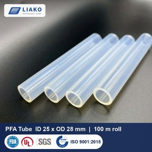 ท่อ PFA ขนาด 25x28 มม. ความบริสุทธิ์สูง ความยาว 100 ม. สำหรับห้องปฏิบัติการ ชีวเทคโนโลยี และการถ่ายโอนของเหลวที่สะอาดในอุตสาหกรรมอาหาร ทนความร้อนได้ถึง 260 องศาเซลเซียส - Product Image 1