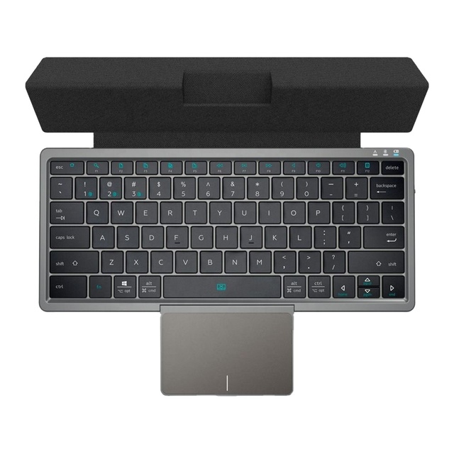 Factory Wholesale Hidden Touchpad Magic Bluetooth Keyboard Comes with Removable Leather Stand