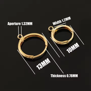 ठीक वास्तविक 14k सोने से भरी हुई महिलाओं के लिए आभूषण परिवारीर हूप इयररिंग्स के लिए 925 चांदी की बालियां - Product Image 5