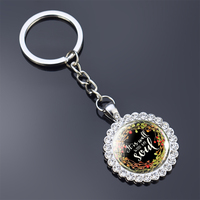 Porte-clés de la Sainte Bible, bijoux d'inspiration biblique, cadeaux chrétiens, souvenir d'église, porte-clés en cristal et strass argenté