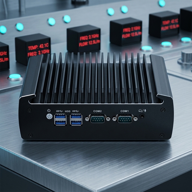 China Mini Pc Rs232 N5095 Intel Core I5 New Industrial Fanless Computer Dual Fanless X86 Mini Pc for Bid Project