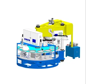 Rotary 12 estação fibra reforçada resina corte folha semi-automática formando máquina