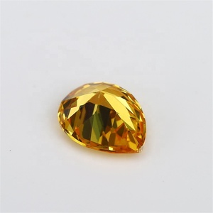 Wuzhou all'ingrosso sciolto giallo dorato 3A forma di pera 2x4-10x12mm Cubic Zirconia materiale di pietra preziosa di tipo naturale - Product Image 4