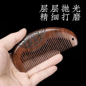 Peine de terapia meridiana de seis garras de doble uso, de madera y asta de ciervo, para masaje ocular, de cabeza y del cuero cabelludo, para desbloquear y como raspador de cuero cabelludo de doble propósito - Product Image 3