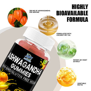 Permen Kunyah Ashwagandha Alami untuk Dukungan Stres Harian, <span class=keywords><strong>Vegetarian</strong></span>, Non-GMO, Bebas Gluten, 60 Buah, Layanan OEM - Product Image 6