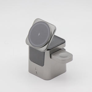 Taşınabilir masa cep telefonu saat kulakiçi şarj standı 15W hızlı şarj katlanabilir manyetik 3 in 1 kablosuz şarj - Product Image 4