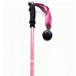 Bâtons de randonnée télescopiques pour enfants, légers et portables, bâtons de marche pour randonnée en plein air avec embout en caoutchouc, bleu ciel, fleur de cerisier - Product Image 2