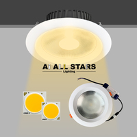Commercial Down Lights 5W 9W 12W 15W 24W 30W Anti Éblouissement Spot Light COB Plafond LED Encastré Downlight Projecteur Hôtel Projet