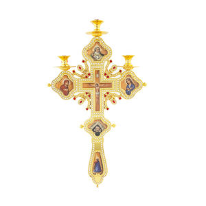 Chiesa personalizzata In piedi crocifisso a croce portacandele In lega ortodossa superiore statua crocifisso della chiesa croce - Product Image 2