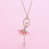 Collier de danseuse ballerine, bijoux fantaisie en cristal et strass, cadeau pour femme et fille