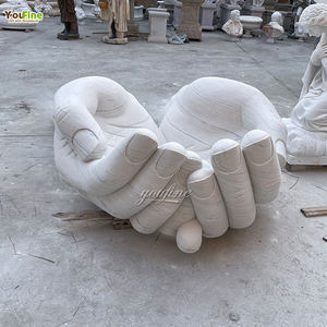 YOUFINE Scultura da Esterno Grande Mano Intagliata in Marmo Intorno ad un Albero - Product Image 4